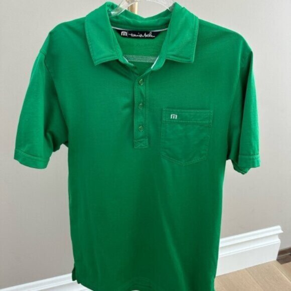 Travis Mathew Green Golf Polo Shirt Men's Small - Picture 1 of 5